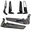 2Pcs/Pair Motorcycle Mirrors Universal 10mm 8mm Wind Wing Side Rearview Mirrors