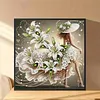 Flower Skirt Beauty-Partial Special Shaped Diamond Painting 30*30CM