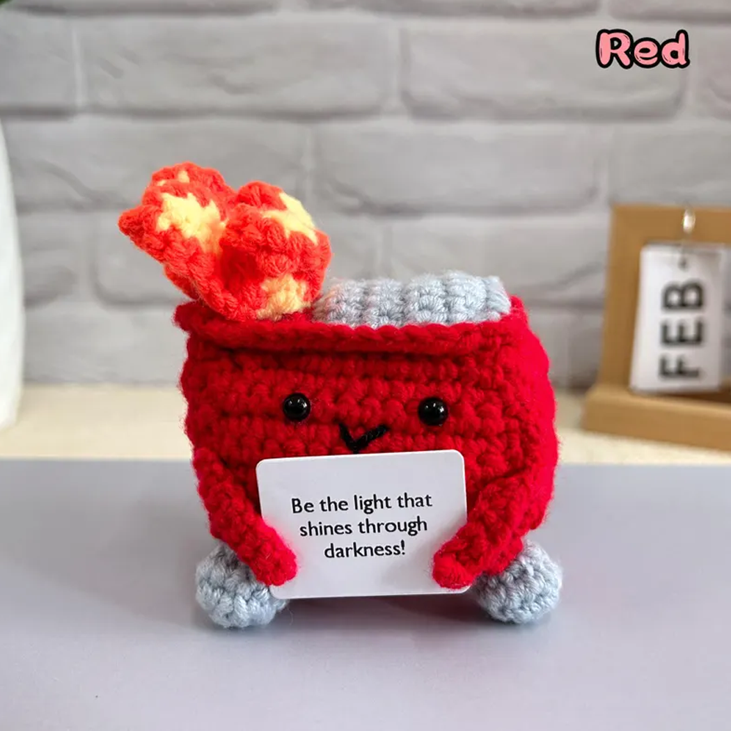 💖Handmade Crochet Dumpster Fire🎁Emotional Support Gift