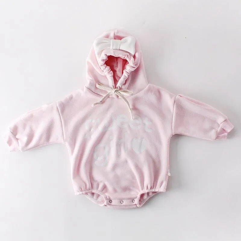 Autumn Winter Infant Baby Boys Girls Rompers Baby Clothes Bear Printing Long Sleeve Rompers Baby Boys Girls Thicken Rompers