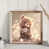 >SALE<Full Embroidery Eco-cotton Thread 11CT Printed Bear Cross Stitch Kit 40x40cm