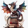 【Limited Stock Sale】Flying Dragon In Book-Paint by Numbers Acrylic Paintingg 40*40CM(Watercolor)