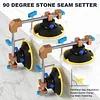 [US Local Warehouse] 2 Pack 90 Degree Stone Seam Joiner with Suction Cup for Marble Slab Installation