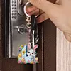 (US Local)PET Double Sided Special Shaped Easter Alphabet DIY Diamond Painting Keychain
