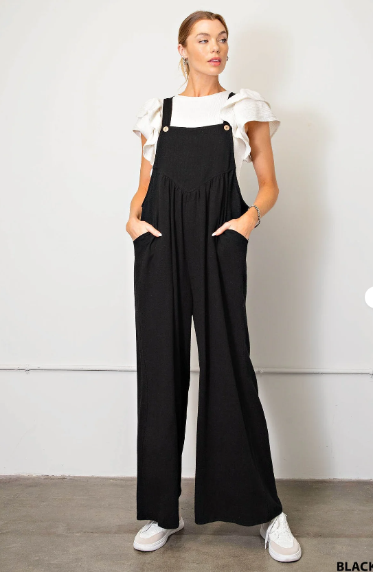 Plus Size Wide Leg Overalls Jumpsuit (Buy 2 Free Shipping)