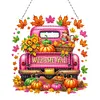 (US Local)Fall Truck DIY Diamond Art Pendant Diamond Painting Set for Wall Window