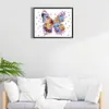 >SALE<5D DIY Partial Special Shaped Drill Diamond Painting Flower Butterfly 40x30cm
