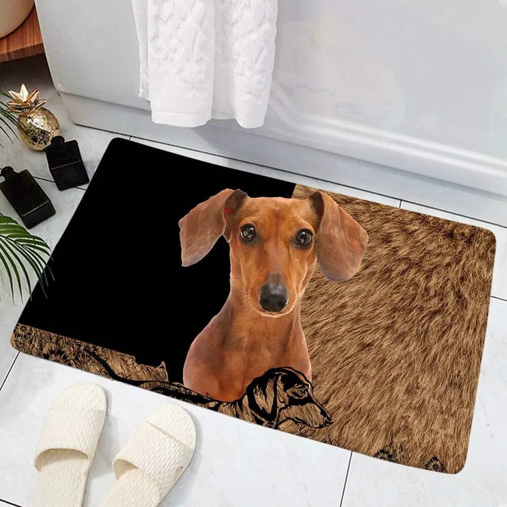 Athvotar Remember American Staffordshire Terrier Dogs Doormat Decor Print Carpet Flannel Non-Slip Doormat for Bedroom Porch