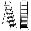 [US Local Warehouse] 5 Step Ladder w/ Wide Anti-Slip Pedal Support 330lbs Folding Step Stool for Home