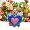 Heart DIY Beads Needlework Keychain Craft Mosaic Beads Embroidery Keyrings Art