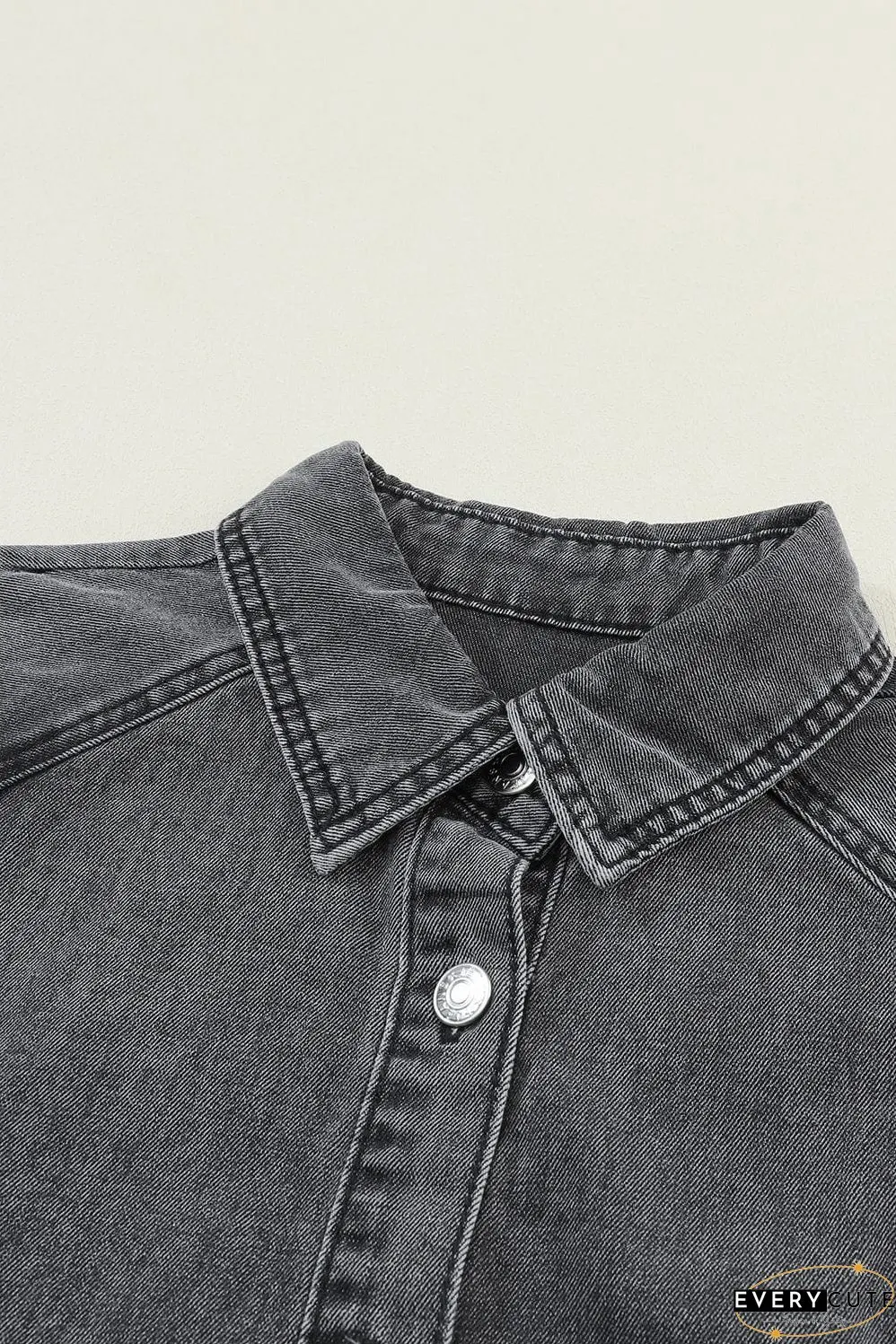 Drop Shoulder Denim Dress
