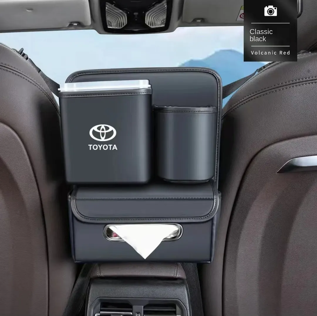 Car multifunctional armrest box leather storage bag