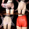 Men's Sexy Nylon Sheer Panties High Elastic Low Rise Boxer Briefs See Through Sheer Boyshorts Trunks Underwear