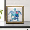 Diamond Painting Wooden Double-Sided Turtle Ornaments Kit with Photo Frame Desktop