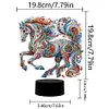 Gorgeous Animal Diamond Painting Night Light 5D DIY Diamond Painting Lamp (Horse)