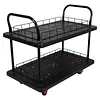 [US Local Warehouse] 2 Shelf Heavy Duty Rolling Utility Cart 880lbs Capacity Serving Cart with Wheels
