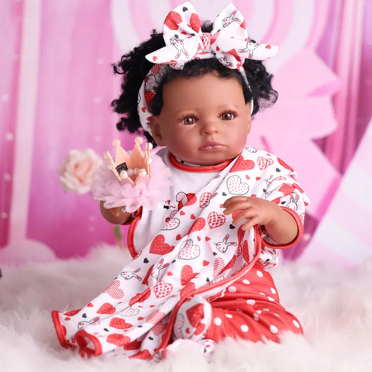 [Valentine's Day Gifts Warmth]Babeside Quiet Reborn Baby Laney 20'' African American Older Girl Healing of the Heart