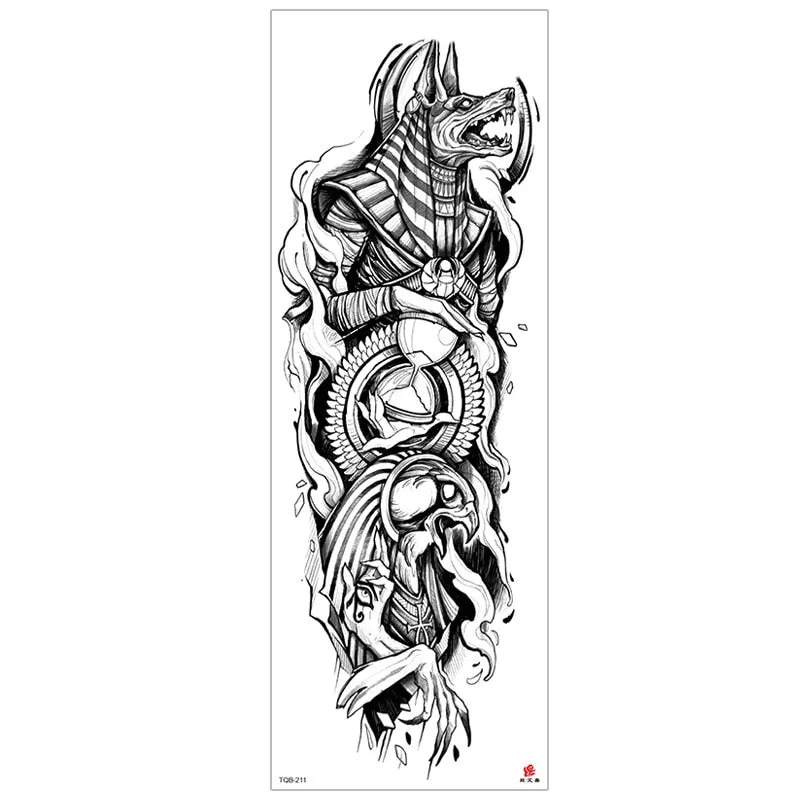 temporary tattoos for men robot full arm sleeve tattoo mechanical lion tiger waterproof tatto fake tatoo stickers body tatoo art