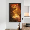 >SALE<5D Diamond Painting Fire Dragon Full Round Drill Rhinestone DIY Wall Arts