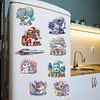 12PCS DIY Diamond Art Refrigerator Sticker Kits for Home Decor (Gnome)