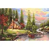 (Big Size)Riverside Cottage-Stamped Cross Stitch 11CT 43*60cm/16.93*23.62in