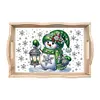 (Multistyle) En Bois No&euml;l Cardinal Bonhomme De Neige-Bricolage Vaisselle