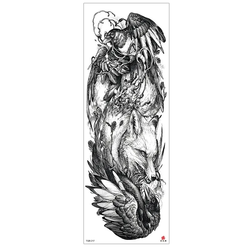 temporary tattoos for men robot full arm sleeve tattoo mechanical lion tiger waterproof tatto fake tatoo stickers body tatoo art