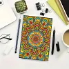 Mandala 5D DIY Diamond Art Painting Notebook Kit 50 Pages A5 Rhinestone Art Painting Notebook Kit for Adults Beginners Holiday Birthday Gift
