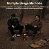Outdoor Campfire Stove Barbecue Hanger Stainless Steel Camping Hanging Platform Picnic Wood Stove Convenient Charcoal Stove Triangle Hanging Stove