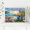 （Big Size）Seaside Lighthouse-Full Round Diamond Painting 60*50cm
