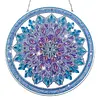 DIY Acrylic 5D DIY Diamond Painting Dots Pendant with Crystal Special Shape Rhinestone Diamond Art Window Hanging Ornament Single-Sided Drill 9.25x9.25inch for Home Garden Wall Door Decor