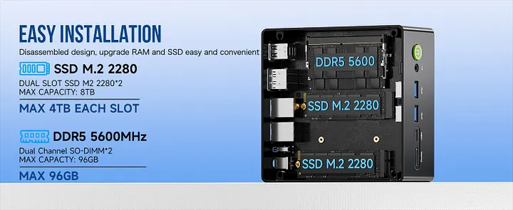 GMKtec GMKtec NucBox K8 Plus Mini PC AMD Ryzen™ 7 8845HS 399.99