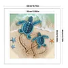 (Stamped/Counted) Beach Turtle - 11CT Cross Stitch 40*40cm/15.75*15.75in