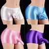 Men's shiny silky high elastic underwear cremaster scrotum breathable tight underwear