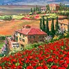 Diamond Painting-DIY Full Round Drill Countryside Mountain