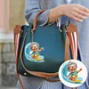 (US Local)6Pcs Double Side Special Shape Optimistic Old Lady Diamond Art Craft Keychain