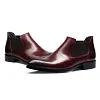 Fashion Mens Leather Chelsea Ankle Boots 