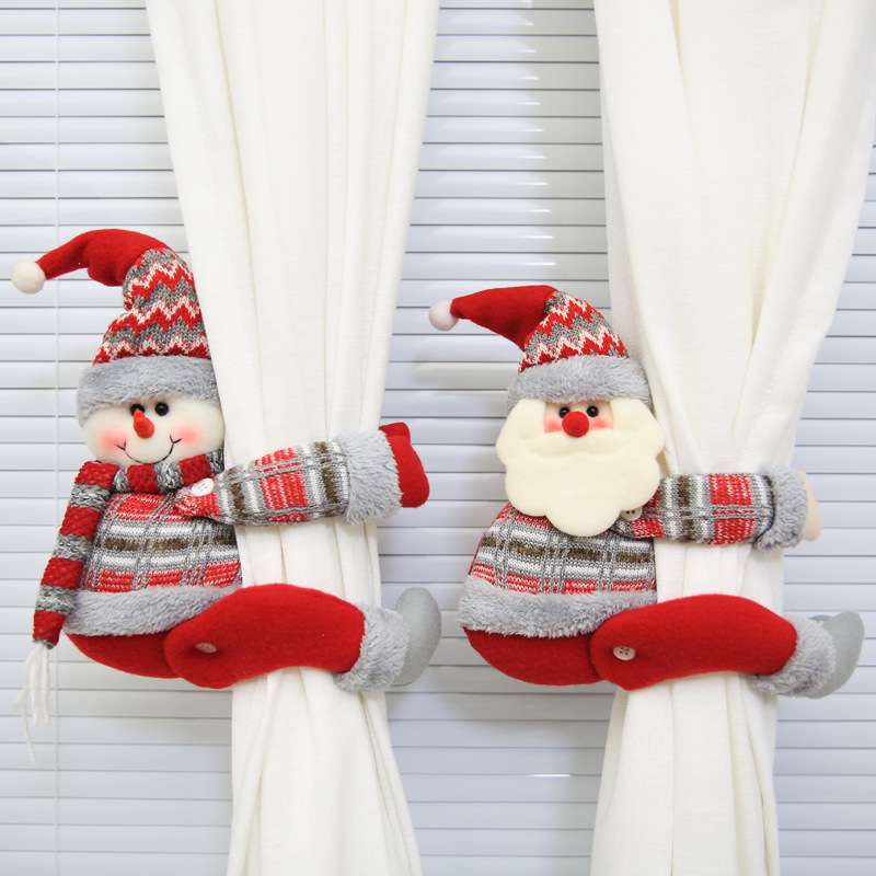 Christmas Curtain Clips Tieback &ndash; Cute Cartoon Doll Decorations