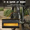 2 Pairs Bike Flat Pedals & Reflector Non-Slip Bike Pedals for Road Mountain Bike