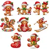 8Pcs Double Side Effect Acrylic Special Shaped Christmas Theme Xmas Trees Hanging Pendant Kits