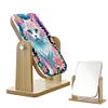 (US Local)DIY Cat Diamond Painting Kit Rotatable Mirror w Diamond Painting Jewelry Box