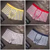 Pure Cotton Breathable Check Boxer Briefs