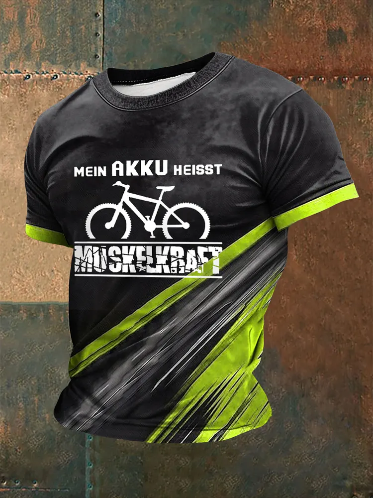 Fahre bedrucktes Kurzarm-T-Shirt f&uuml;r M&auml;nner