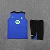 2025/2026 Barcelona Pre-Match Training Blue Vest+Shorts Football1:1 Thai Quality