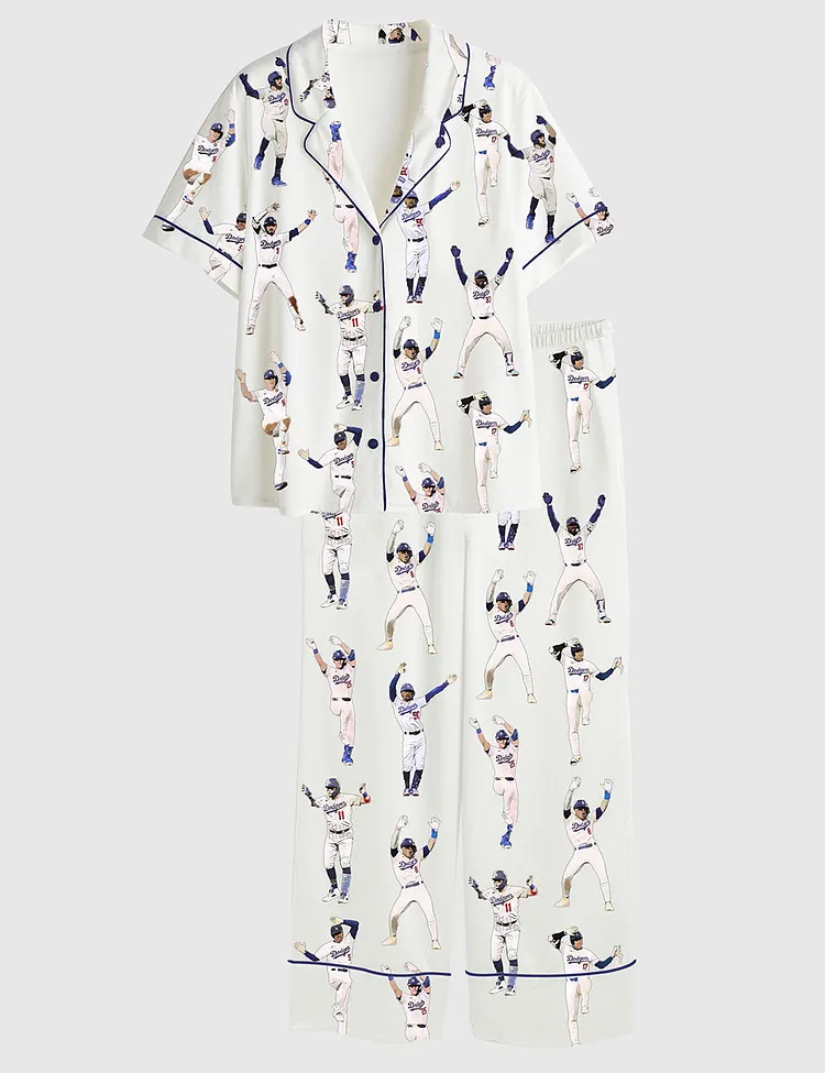 Women's Dodgers Baseball Pajama Set