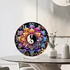 Yin Yang Lotus Acrylic DIY Diamond Painting Clock Kit Diamond Art Clock