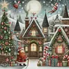 Christmas Tree And Santa Claus - 11CT Stamped Cross Stitch - 50*50cm - Xmas