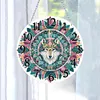 Acrylic Special Shaped Wolf 5D Diamond Painting Hanging Clock Art Craft