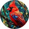 Cardinal Glass Painting-Paint by Numbers Acrylic Painting 40*40CM