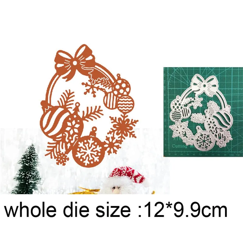 Customized Dies Christmas Wreath Heart Border Metal Cutting Dies Scrapbooking Dies For DIY Craft Paper Card Making Stencils Dies